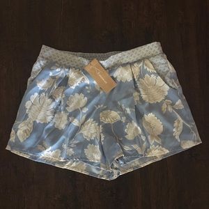 Francesca's Blue Floral Shorts